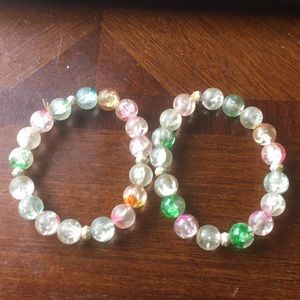 2 glass bead bracelets